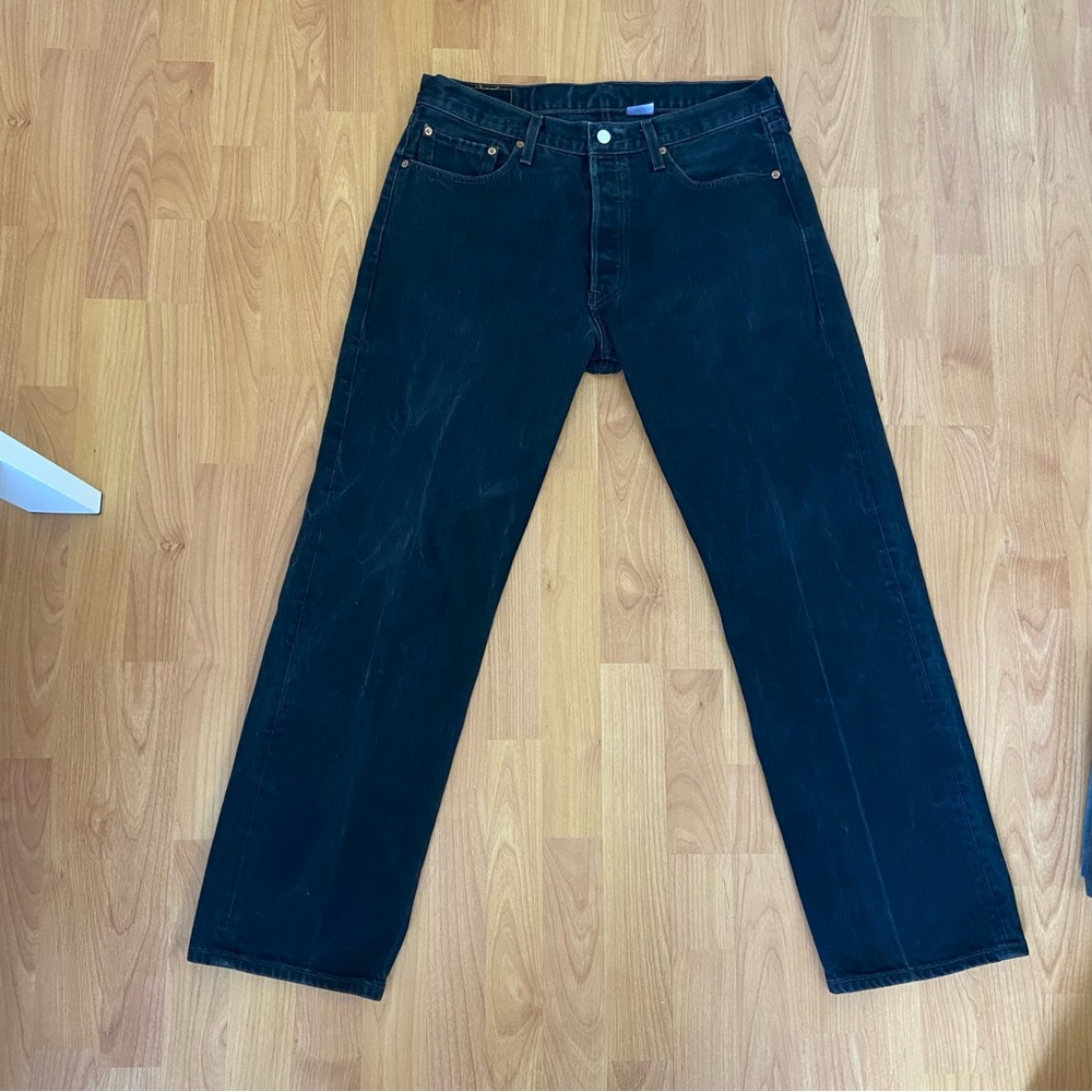 Levi’s Men’s 501 Button Fly Black Jeans Size 34x30